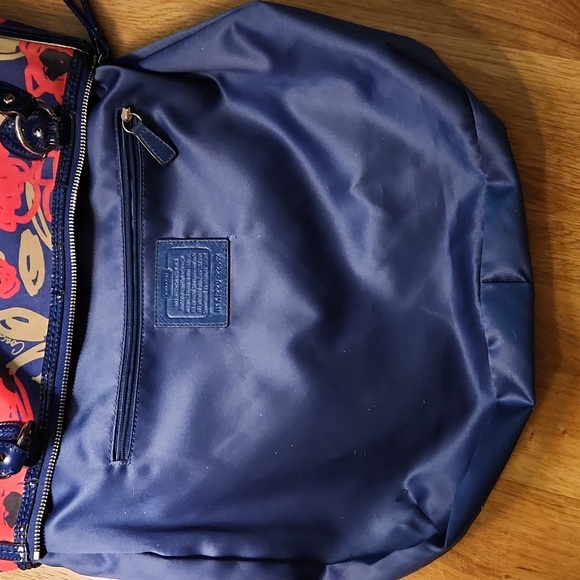 Coach 13 X 15" Floral Poppy Purse Bag - Picture 16 of 16